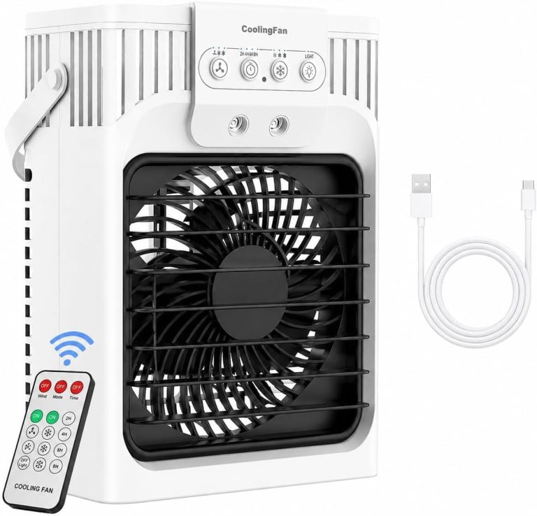 XTTANK Climatiseur Mobile 1200ml avec Télécommande, Refroidisseur d'air 5 en 1, 3 Vitesses, Minuteur 2-8H