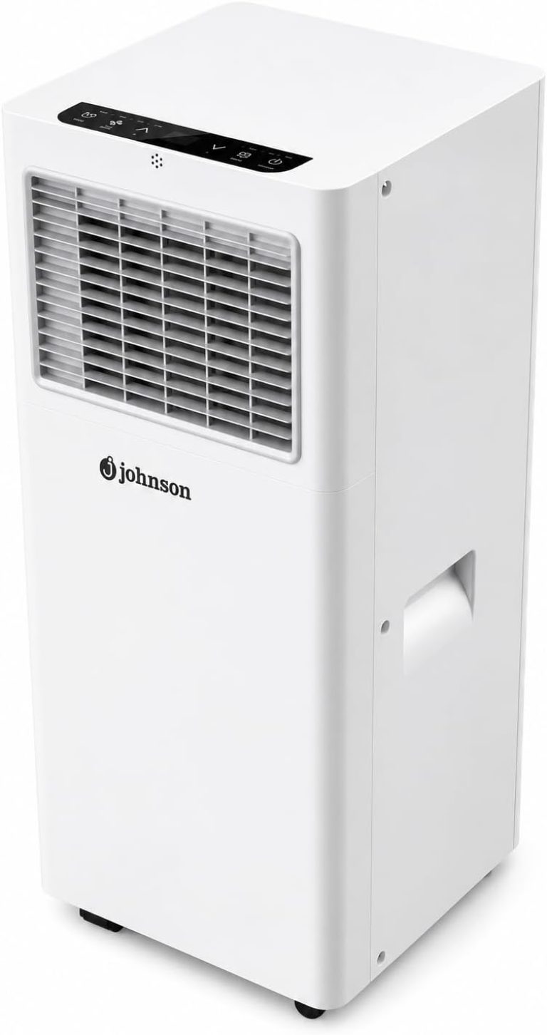 ALPES9 Climatiseur Portable 9000 BTU (2236 Frigories), Déshumidificateur et Ventilateur, Kit Fenêtre Inclus, Classe Énergétique A