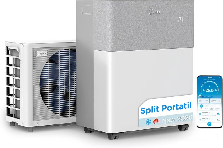 MIDEA Climatiseur PortaSplit Mobile Silencieux 4-in-1, 12000 BTU, Chauffage et Climatisation Portable Prêt à Poser 3,5kW